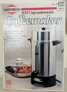 West Bend 100 Tassen Kaffeeurne kommerziell hochpoliertes Aluminium automatisch 33600 - Bild 1 von 17