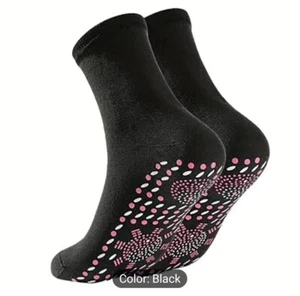1 Pair Self-Heating Health Massage Socks, Sweat Absorbent Winter Mid-Tube Socks. - Picture 1 of 6
