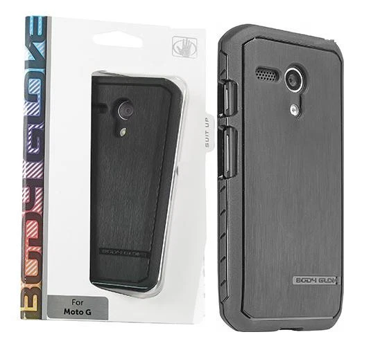 Funda protectora a presión satinada con guante de cuerpo original apta para Motorola Moto G XT1032 negra Foto 1 de 1
