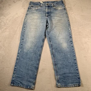 Carhartt Jeans Mens 34x30 Blue Denim Relaxed Fit B60 DST Straight Leg Workwear - Picture 1 of 14