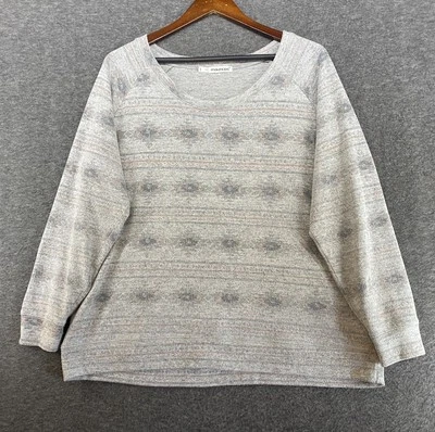 Maurices Sweater Women’s Plus Size 1 Gray Multicolor Long Sleeve Pullover Top - Image 1 of 4