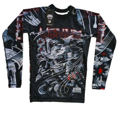 Protetor de erupção cutânea masculino Venum Samurai Skull manga longa - Imagem 1 de 2