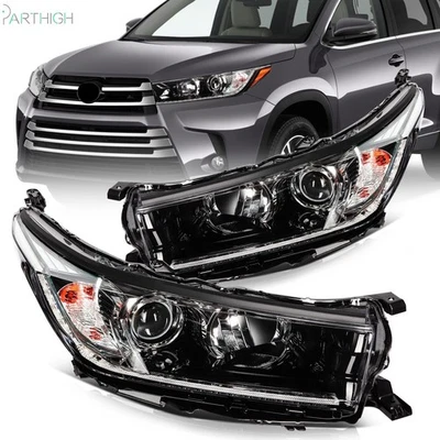 For 2017 2018 2019 Toyota Highlander Headlights Assembly LED DRL Projector Pair Foto 1 de 4