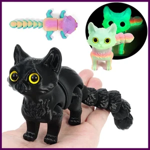 Giocattoli Fidget Articolazioni Mobili Gatti Carini Stampati in 3D Sollievo Stress Decompressione. - Foto 1 di 30