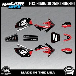 Graphics Kit for Honda CRF250R (2004-2009) CRF 250R Lightning Series - Red - Picture 1 of 4