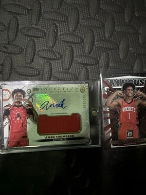 2022-23 Topps Inception OTE Basketball Amen Thompson Jersey Auto Card /149 Htown - Image 1 of 4