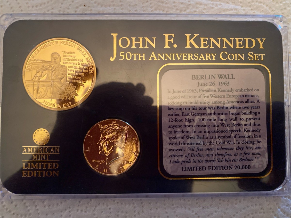Jfk Gold Dollar Coin Bitcoin Commemorative Coin - 24K Golden Clad JFK Half  Dollar U.S. Coin (Uncirculated) Merrick Mint