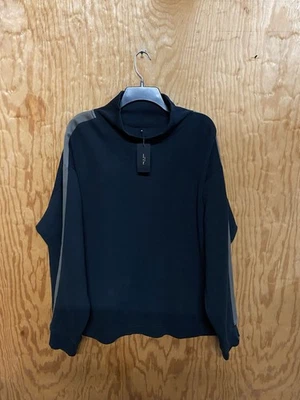 Sudadera negra Rag & Bone para hombre con cuello falso de medios mixtos $298 Foto 1 de 4