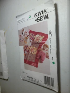 Kwik Sew 2971 Sewing Pattern For Blanket Bibs & Doll Baby Gift - Picture 1 of 1