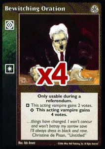 Lot of 4 cards: Bewitching Oration [Third set] - VTES card - Foto 1 di 2
