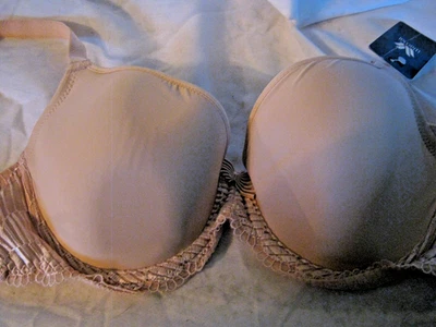 Wacoal 32DD Bra Beige La Femme Underwire Lined 853117 Back Closure Bow NEW - Image 1 of 4