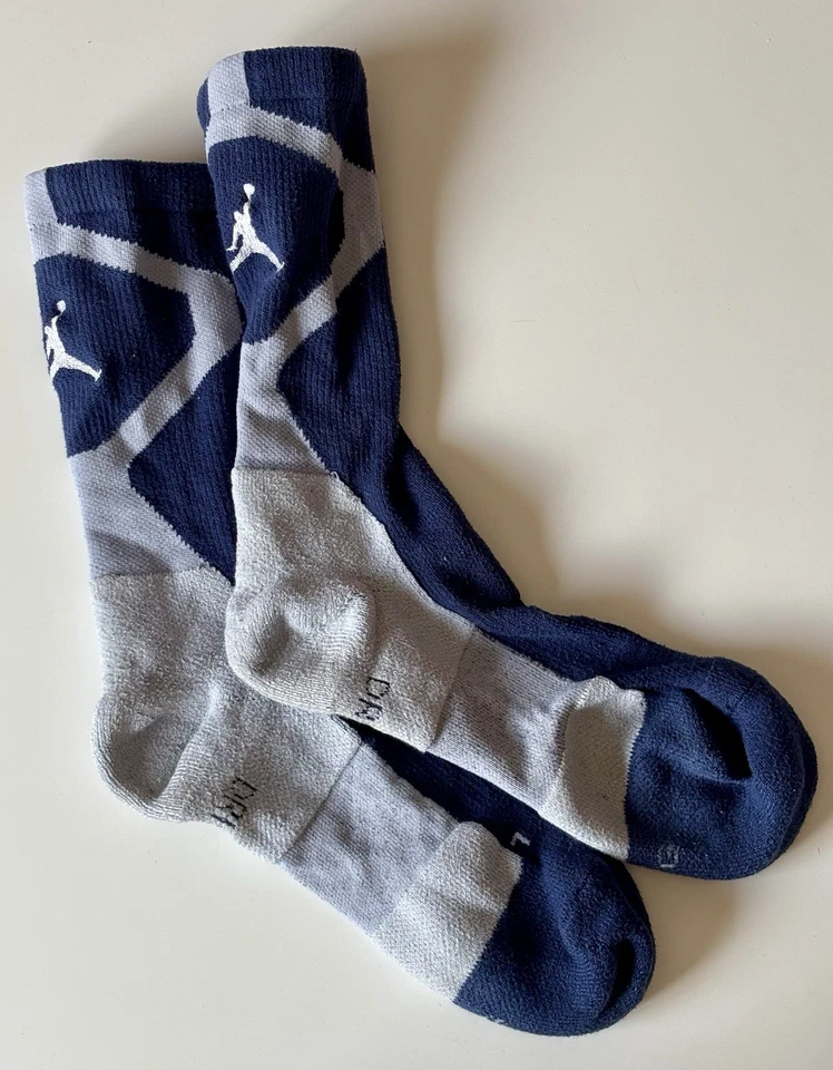 Air Jordan Jumpman Basketball Dri-FIT Crew Sock Midnight Navy/Grey Large (8-12) - Image 1 of 4