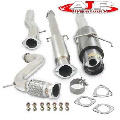 GODSNOW 76mm Stainless Catback Exhaust 4.5" Gray Tip For 1994-1997 Honda Accord — 第 1/4 张图片