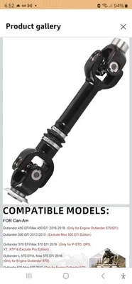 Eje de transmisión de hélice trasero ZOZOYE para Can Am Outlander Renegade 450, 500 Foto 1 de 4