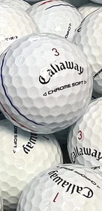 24 AAA White & Triple Trac Callaway Chrome Soft Used Golf Balls w/ Mesh Bag - Picture 1 of 5