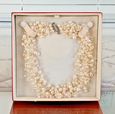 Collar/gargantilla vintage de perlas en racimo Majorica 1890 - 12 pulgadas - ¡COMO NUEVO! Foto 1 de 4