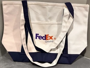 Fedex Ground Fan Leeds Canvas Tote Beach Pool Bag Travel Deluxe Sports Game - Picture 1 of 6