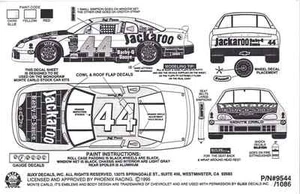 #44 Jeff Purvis Jackaroo BBQ 1995 1/25th - 1/24th Scale Waterslide Decals - Picture 1 of 2
