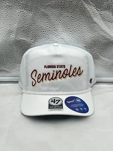 Florida State Seminoles FSU NCAA '47 White Script Hitch Adjustable Snapback Hat - Picture 1 of 5