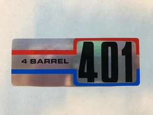  Decal-401 4bbl-AMC-Jeep-Commando-CJ5-Jeep-FSJ-Wagoneer-AMC Air Cleaner Decal - Picture 1 of 4