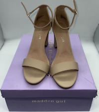 Madden Girl Women's Beella Heeled Sandal, Blush, Size 6.5 M US