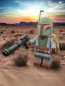 Minifigura impresa en 3D de Star Wars Boba Fett a gran escala 8,5"- 9,5" - Imagen 1 de 3