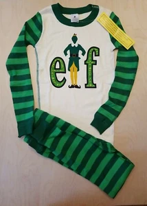 NWT Hanna Andersson BUDDY THE ELF CHRISTMAS ORGANIC LONG JOHN PAJAMAS 130 8 - Picture 1 of 6