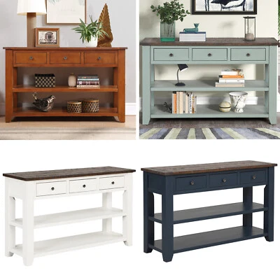 48'' Console Table Entryway Sofa Side Table with 3 Storage Drawers and 2 Shelves - Image 1 of 4