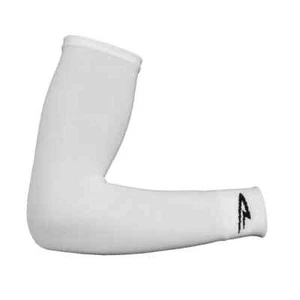 DeFeet Armskin SL Large/X-Large White w/Black D-Logo Lightweight UV Protection - Picture 1 of 3