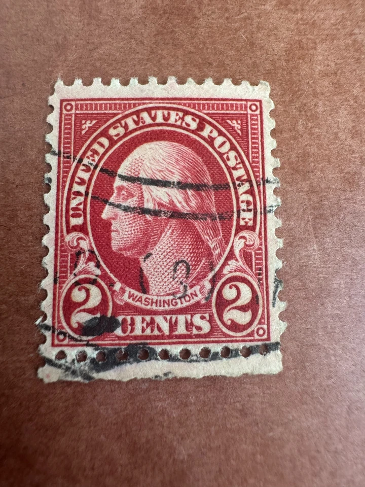 Rare George Washington Red 2-cent Stamp - Early 1900's - Image 1 of 1