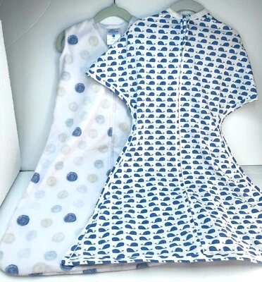 Zipadee Cremallera Bebé para Dormir 4-8 M Ballenas y Halo Saco de Dormir Círculos Pequeño NB-6 Mth Foto 1 de 4