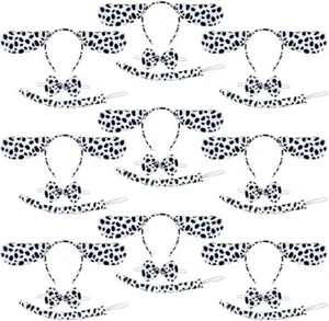 Dalmatian Set 9/27 Pieces Halloween Costume Headband Kit Include Ears Headbands, - Picture 1 of 5