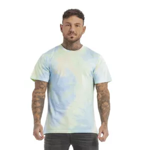GINGTTO Tie Dye Camiseta Hombre Unisex Mangas Cortas Calce Ajustado Camuflaje Camiseta Hipster - Imagen 1 de 13