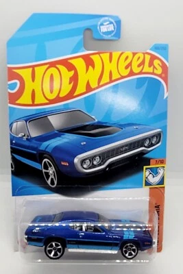 Hot Wheels HW Muscle Mania 1971 Plymouth GTX Blue Toy Car New 2024  - Image 1 of 3