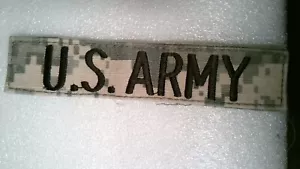 MILITARY PATCH US ARMY NAME TAPE TAG HOOK & LOOP BACK FOR ACUS COMBAT USED - Picture 1 of 3