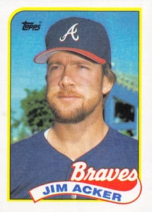 Jim Acker 1989 Topps Base Baseball card #244 Atlanta Braves - Picture 1 of 2