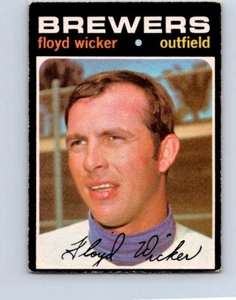 VINTAGE BASEBALL CARD O-PEE-CHEE 1971 MILWAUKEE BREWERS FLOYD WICKER  NO704 - Bild 1 von 2