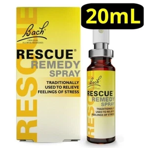 BACH RESCUE REMEDY 20mL Oral Liquid Spray for Stress & Mild Anxiety Relief Vegan - Picture 1 of 3