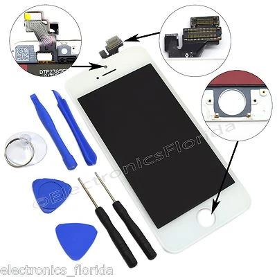 White LCD Screen Replacement Digitizer Glass Assembly For iPhone 5 with tools - Image 1 of 2