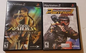 2 Stück PS2 Greg Hashings Tourn. Paintball MaxD. Laura Craft Tomb Raider. Spiele - Bild 1 von 8