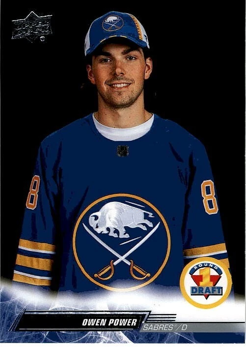Owen Power Buffalo Sabres 2022-23 Upper Deck Series 2 Hockey Round 1 Draft 750 - Image 1 of 2