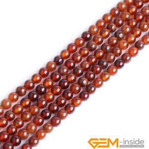 AAA Natural Orange Garnet Gemstone Round Loose Beads Strand 15” 4mm 6mm 8mm 10mm