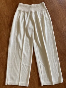 🎄Pantalone Gispa misto lana gamba larga taglia L avorio Made in Italy - Foto 1 di 5