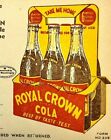 Carte postale publicitaire vintage Royal Crown Cola prépayée non postée timbre Jefferson