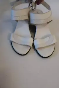 Womens Arche White Leather Wedge Sandal 38 EUR/US 8 - Picture 1 of 7