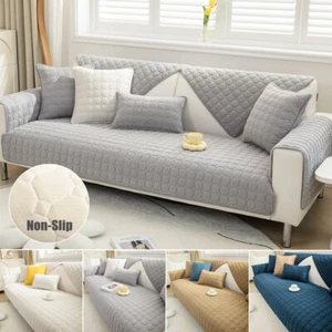 Thicken Plush Sofa Cover Mat Non-Slip Pet Bed Couch Cover Cushion Slipcovers - Picture 1 of 39