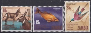 F-EX31891 ZAMBIA MNH 1965 BIRDS DEFASSA WATERBUCK GOLDEN PERCH TOURISM. - Picture 1 of 1