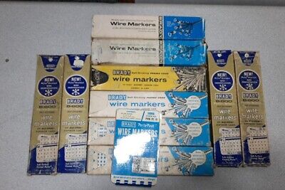 Lot Of 10 Brady B-600 Wire Markers Vintage Boxes Some New Huge Lot • 69.99$