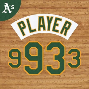 OAKLAND A'S HOME JERSEY LETTERING AND NUMBERING KIT (1993-2015) - Picture 1 of 1