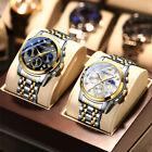 Men'S Quartz Watch Business With Diamonds Steel Strap Luminous Waterproof Watch